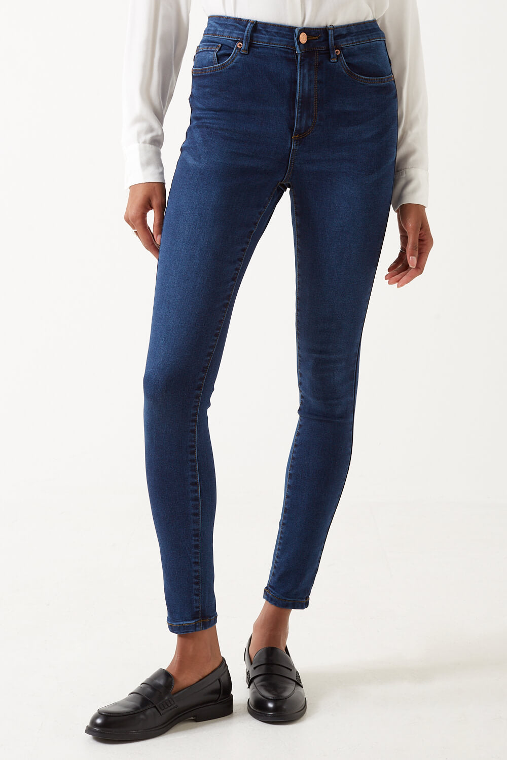 Sophia High Rise Skinny Jeans in Blue