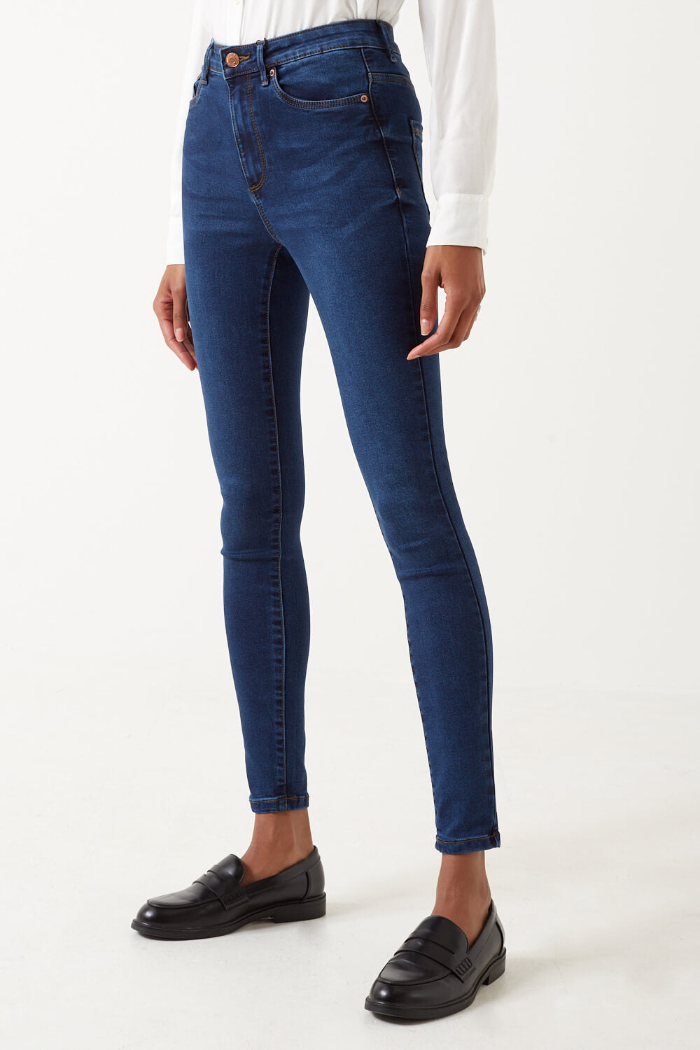 Sophia High Rise Skinny Jeans in Blue