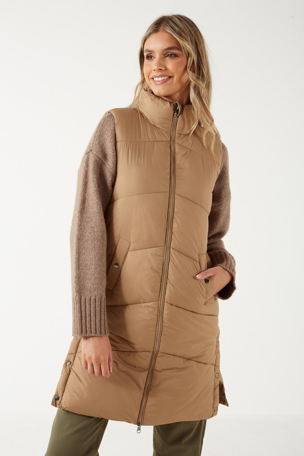 New Uppsala Padded Gilet in Beige