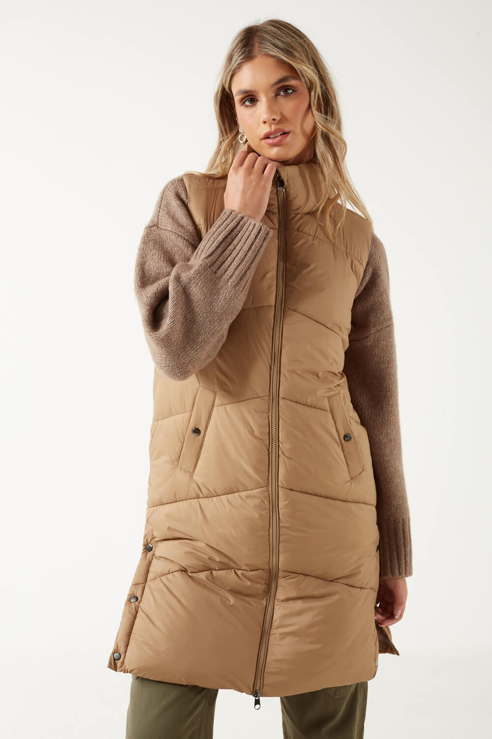 New Uppsala Padded Gilet in Beige