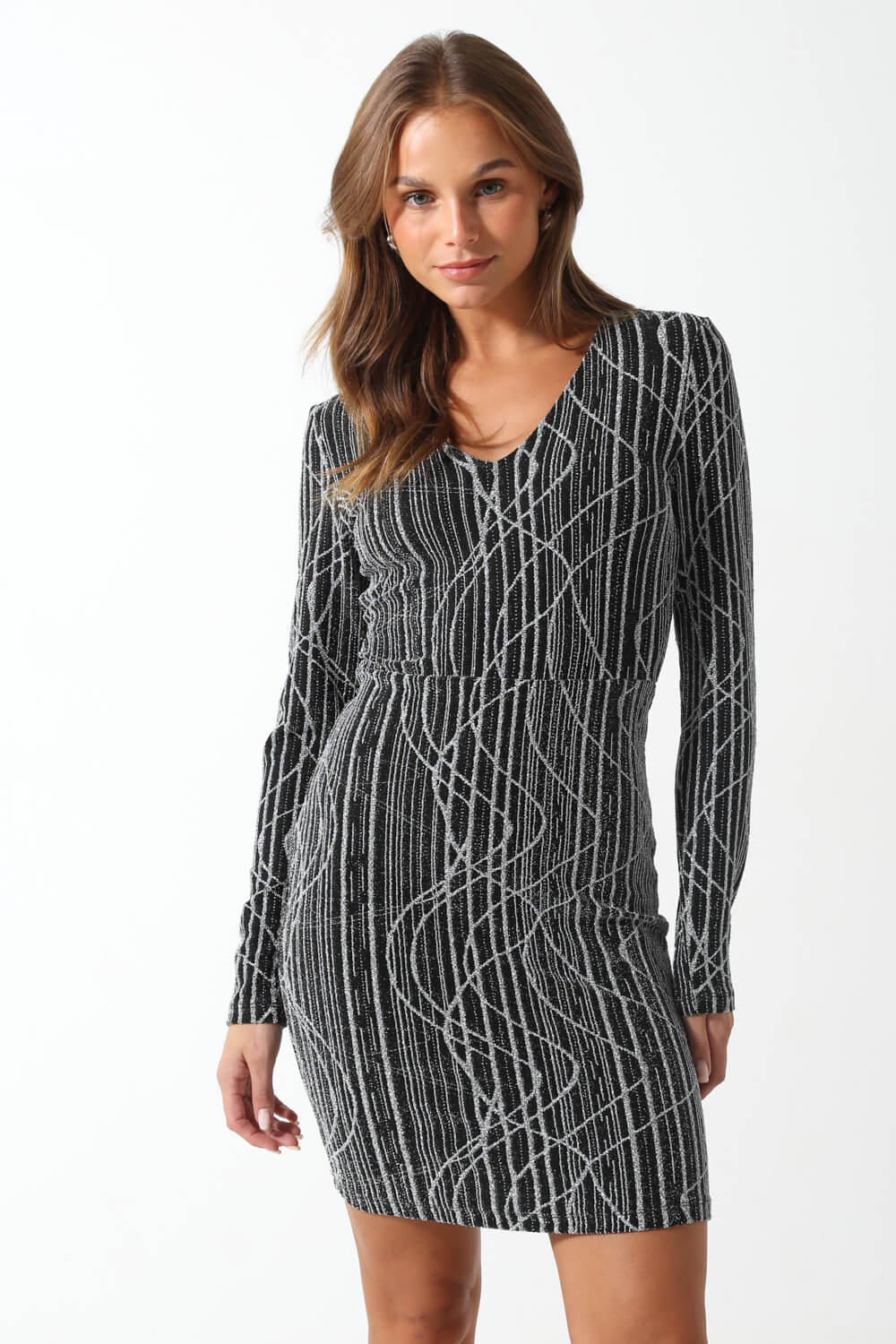 Kanz Sibe LS Short Dress in Black