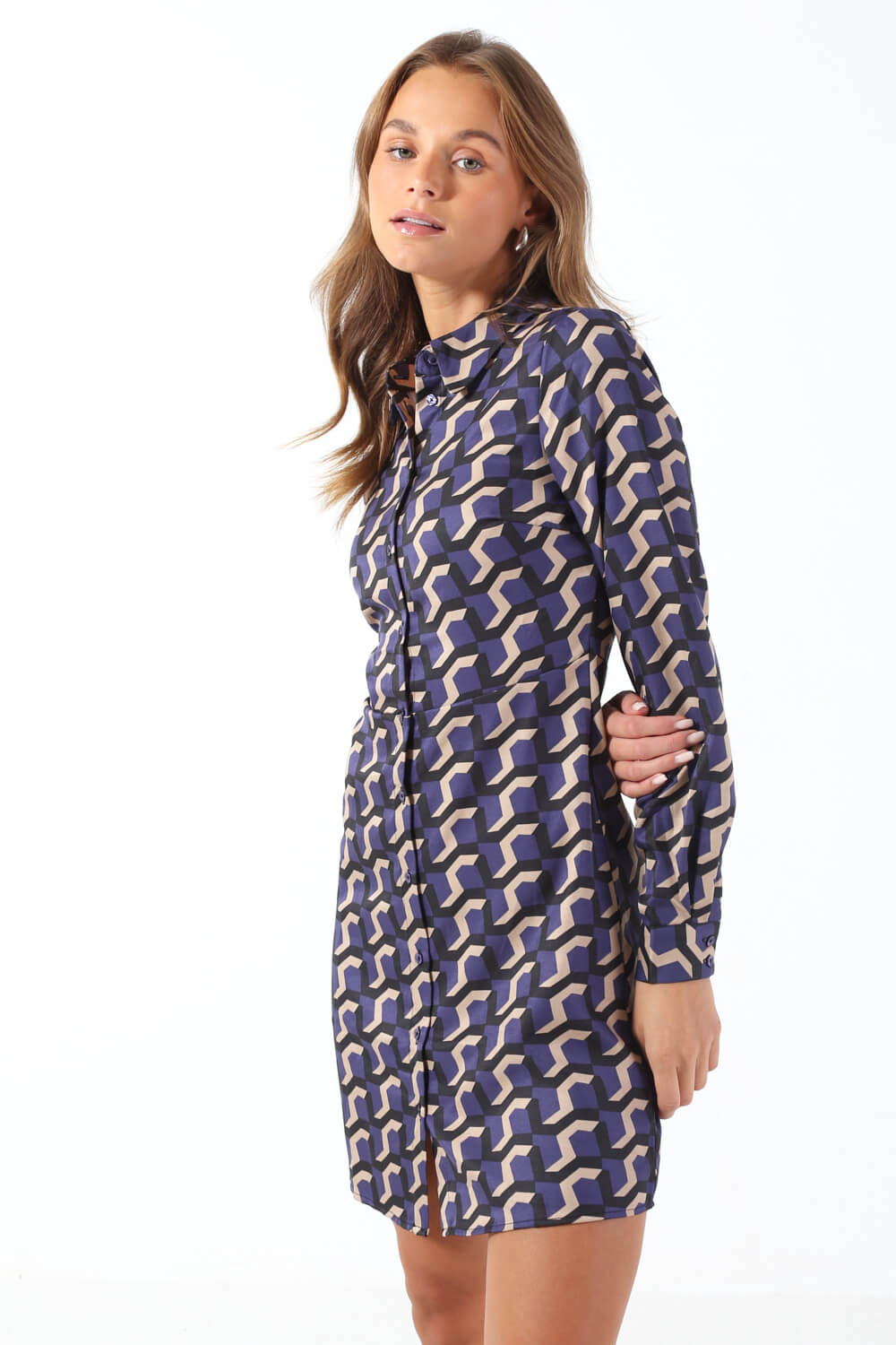 Sora LS Short Dress in Purple