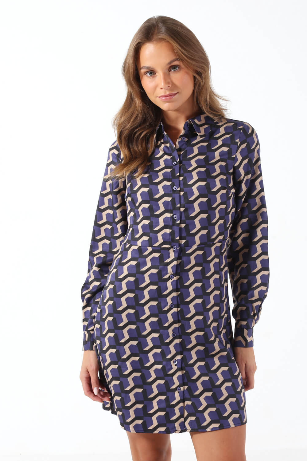 Sora LS Short Dress in Purple