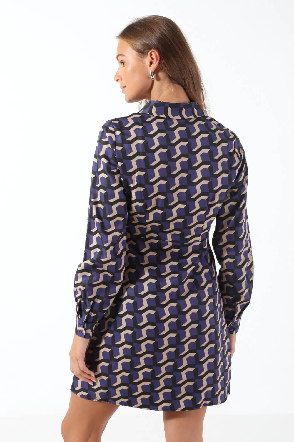 Sora LS Short Dress in Purple