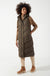 Ginnie Long Hooded Gilet in Khaki