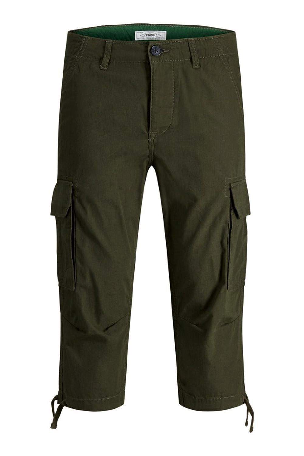Akm Canvas Cargo Long Shorts In Forest Night