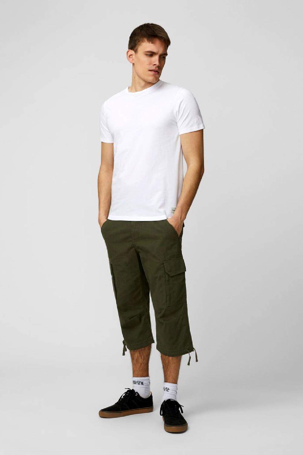 Akm Canvas Cargo Long Shorts In Forest Night
