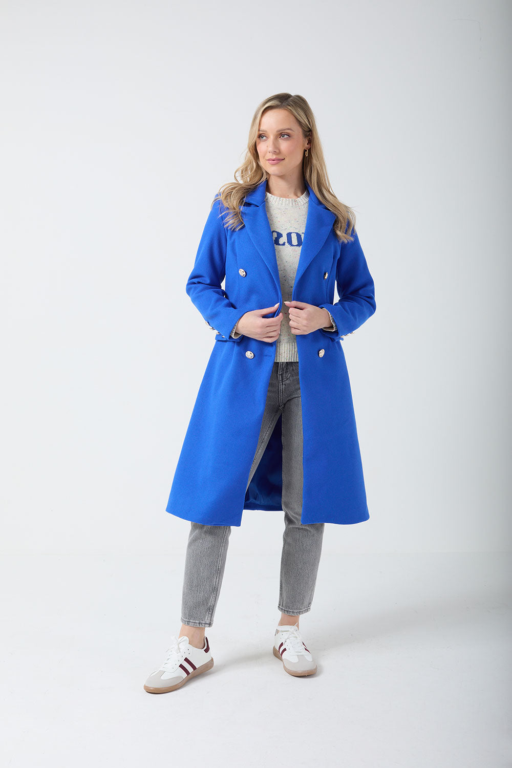 Vic Tailored Coat in Blue