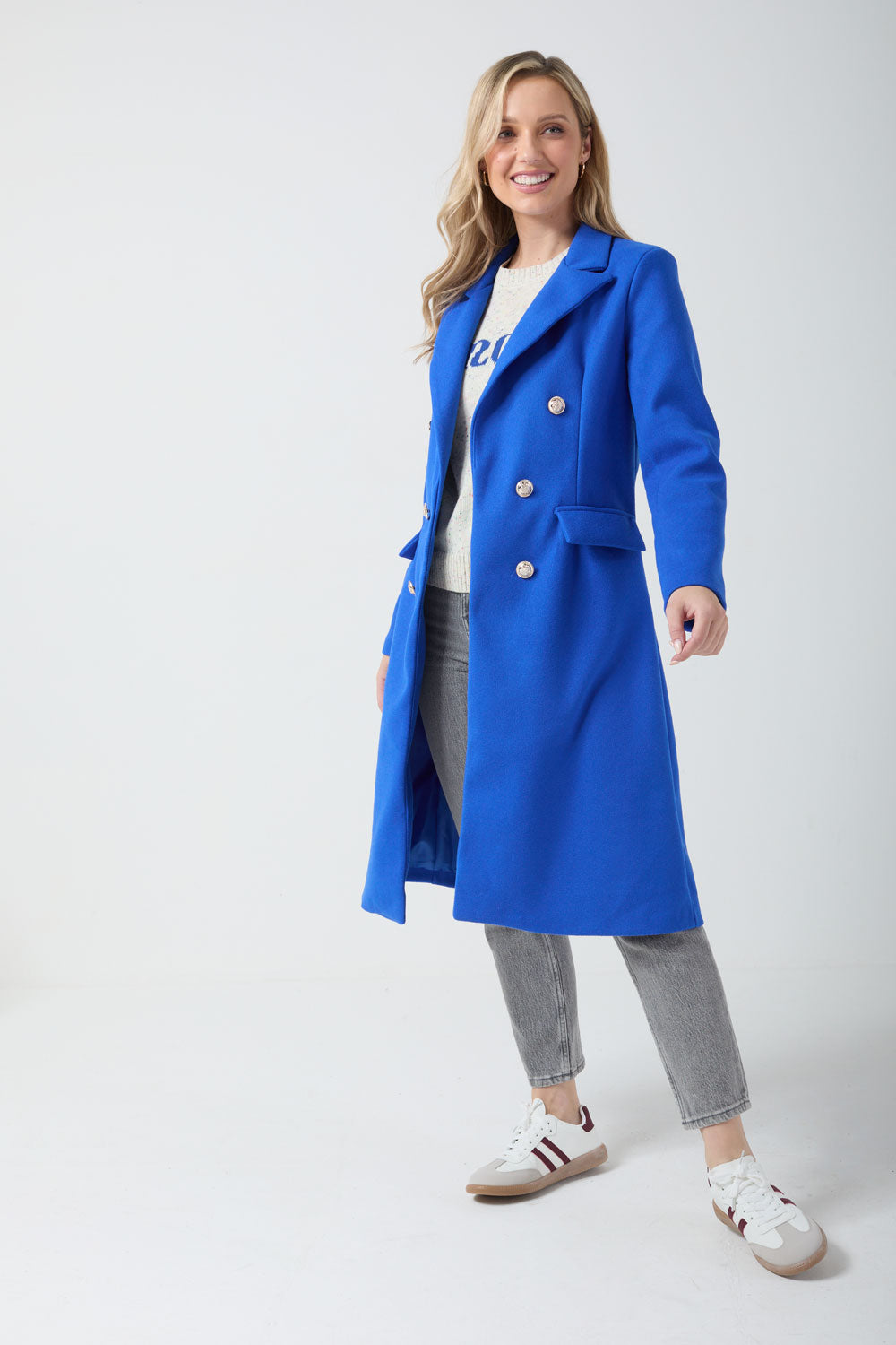 Vic Tailored Coat in Blue