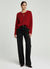 The Clara Luxe Knit Cardigan In Red