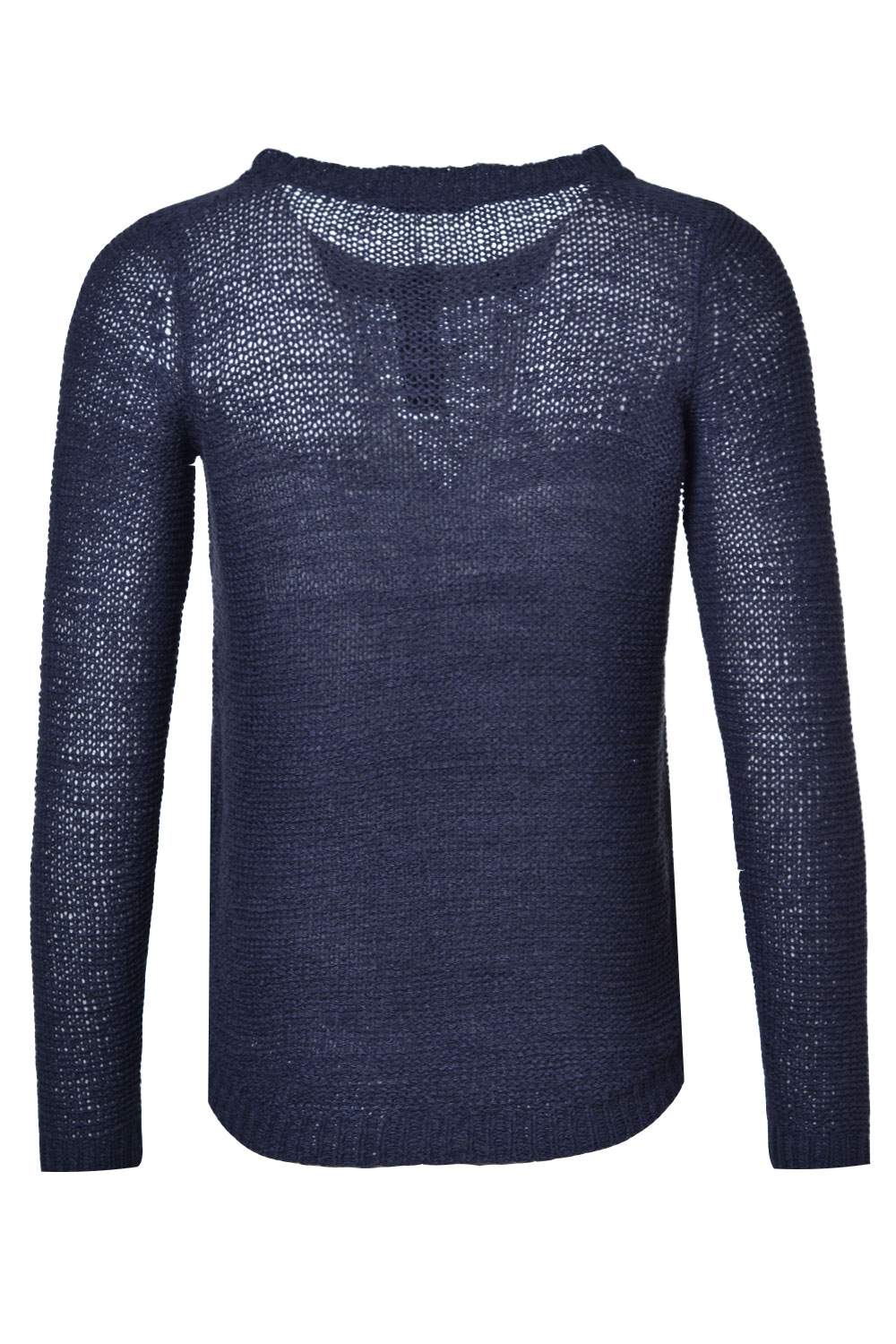 Geena XO L/S Knit Pullover in Navy