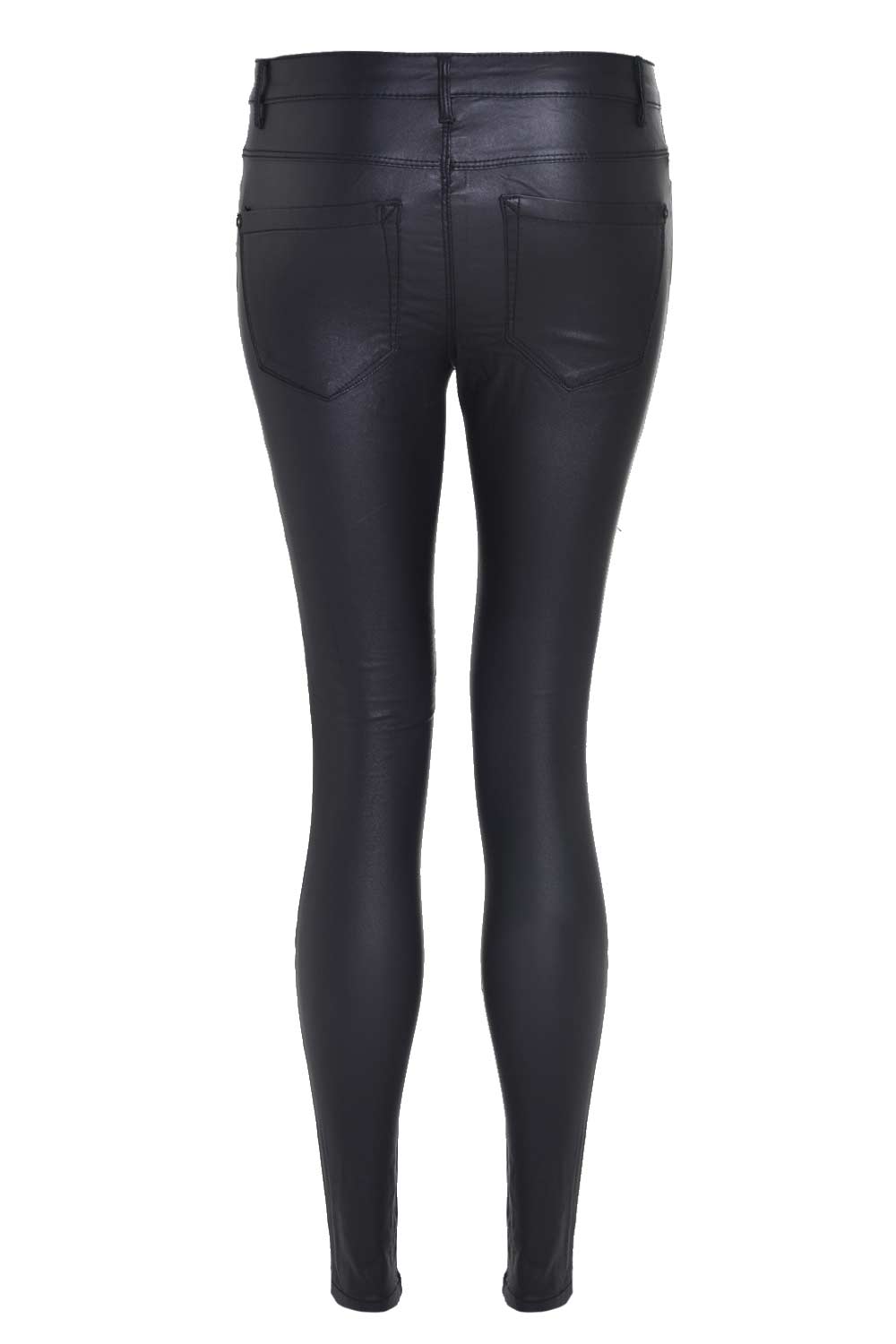 Royal Biker Coated Jeans in Black