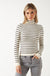 Karol Rollneck Striped Jumper in Beige