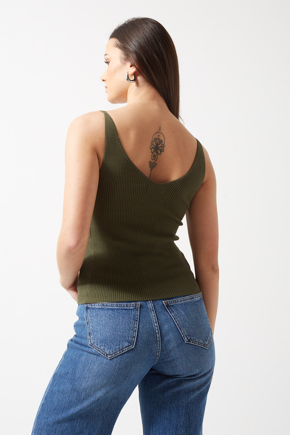 Nanna Knit Top in Khaki