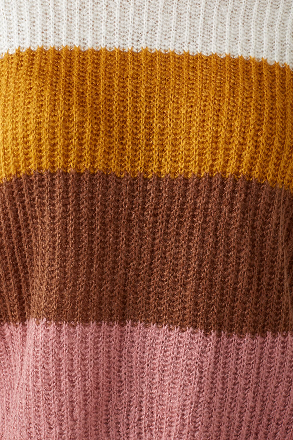 Badut Loose Knit Striped Jumpers in Brown and Rose