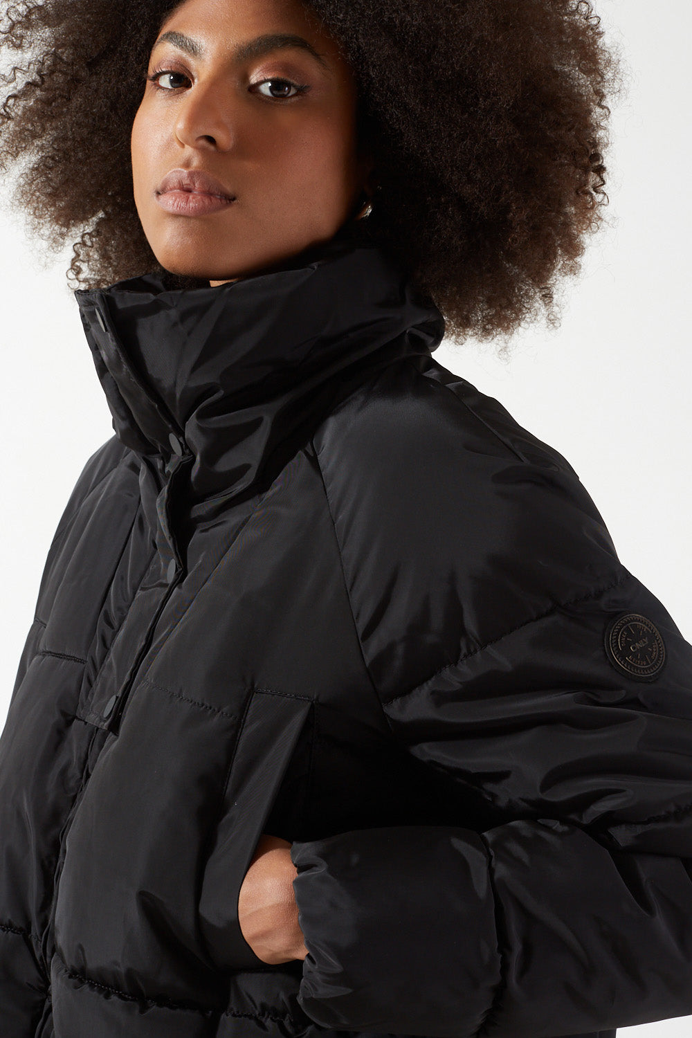 Nora X-Long Puffer Jacket in Black