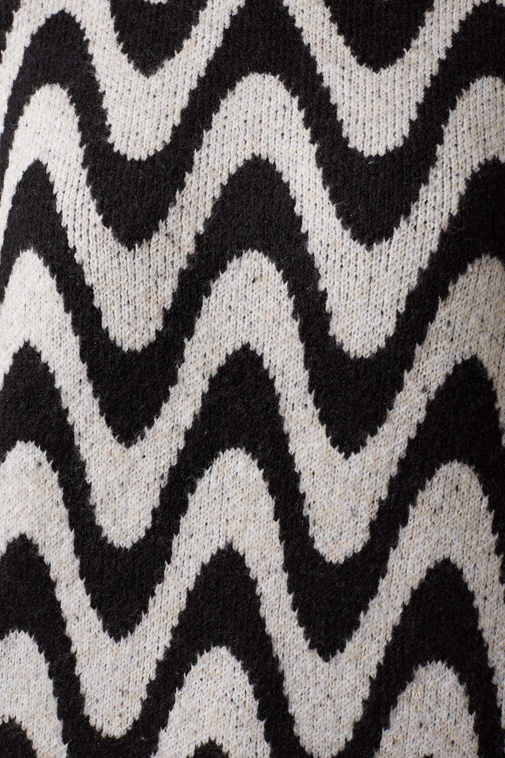 Georgina Life Waves Knit Jumper in Black and White