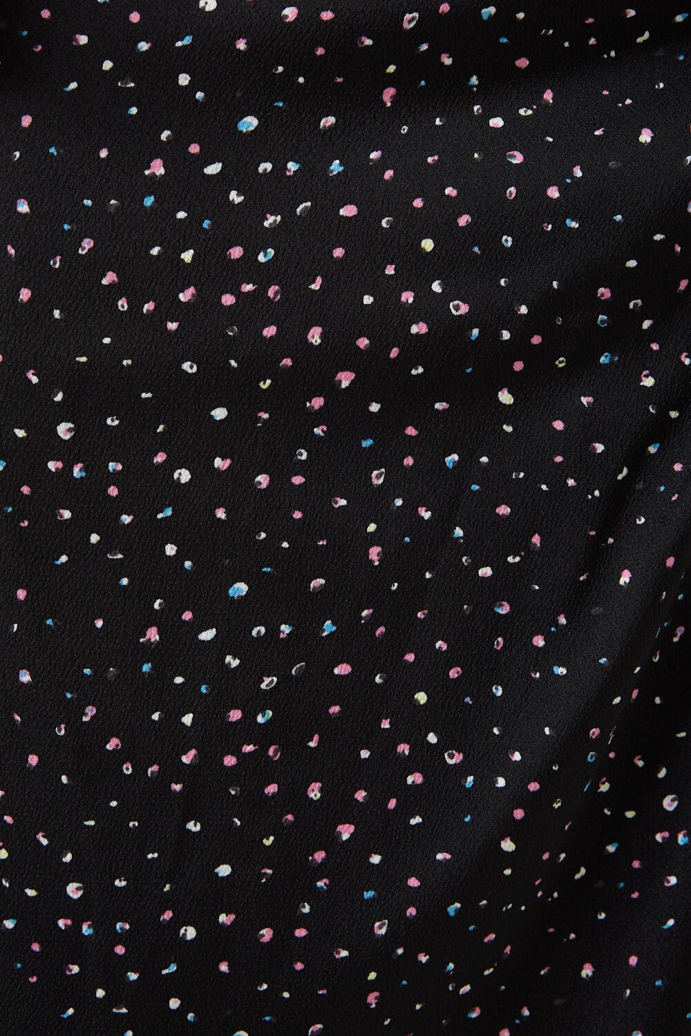 Penelope Ruching Midi Confetti Printed Skirt in Black