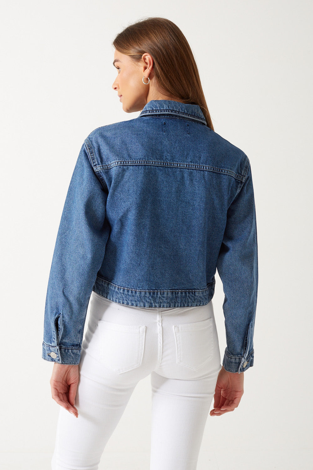 Tessie Denim Jacket in Medium Blue