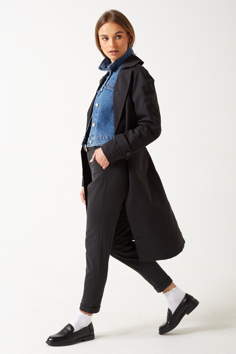 Tessie Denim Jacket in Medium Blue