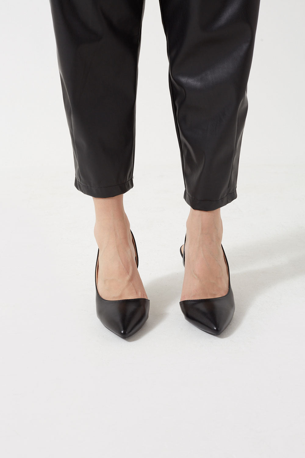 Kylie Slingback Court Shoes in Black