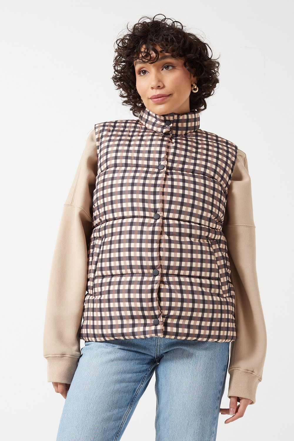 Dion Check Print Gilet