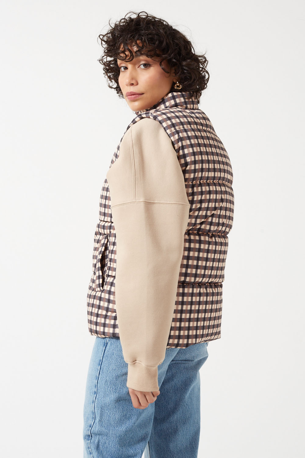 Dion Check Print Gilet