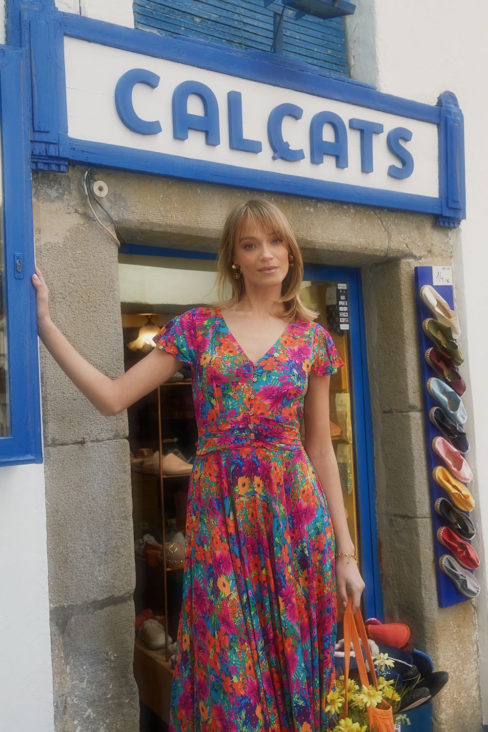 Annie Floral Print Maxi Dress in Multi