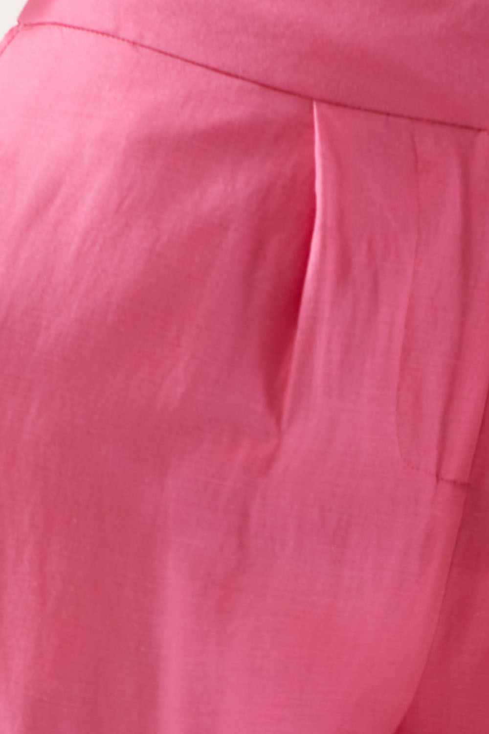 Roberta Wide Leg Linen Trousers in Pink