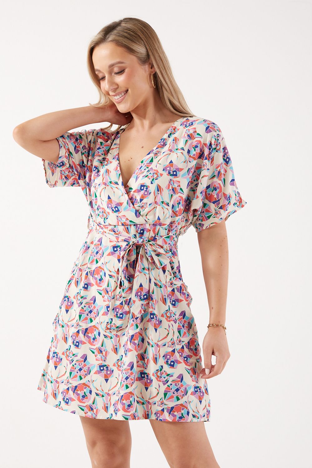 Lovetta Print Wrap Dress