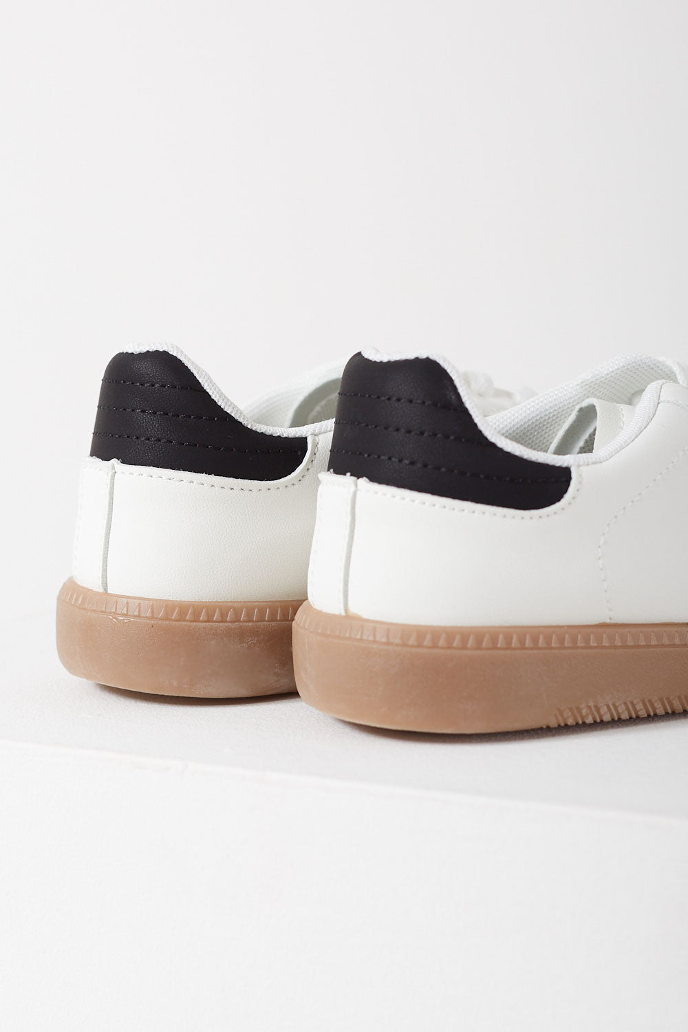 Sandra Casual Retro Black Stripes Trainers in White