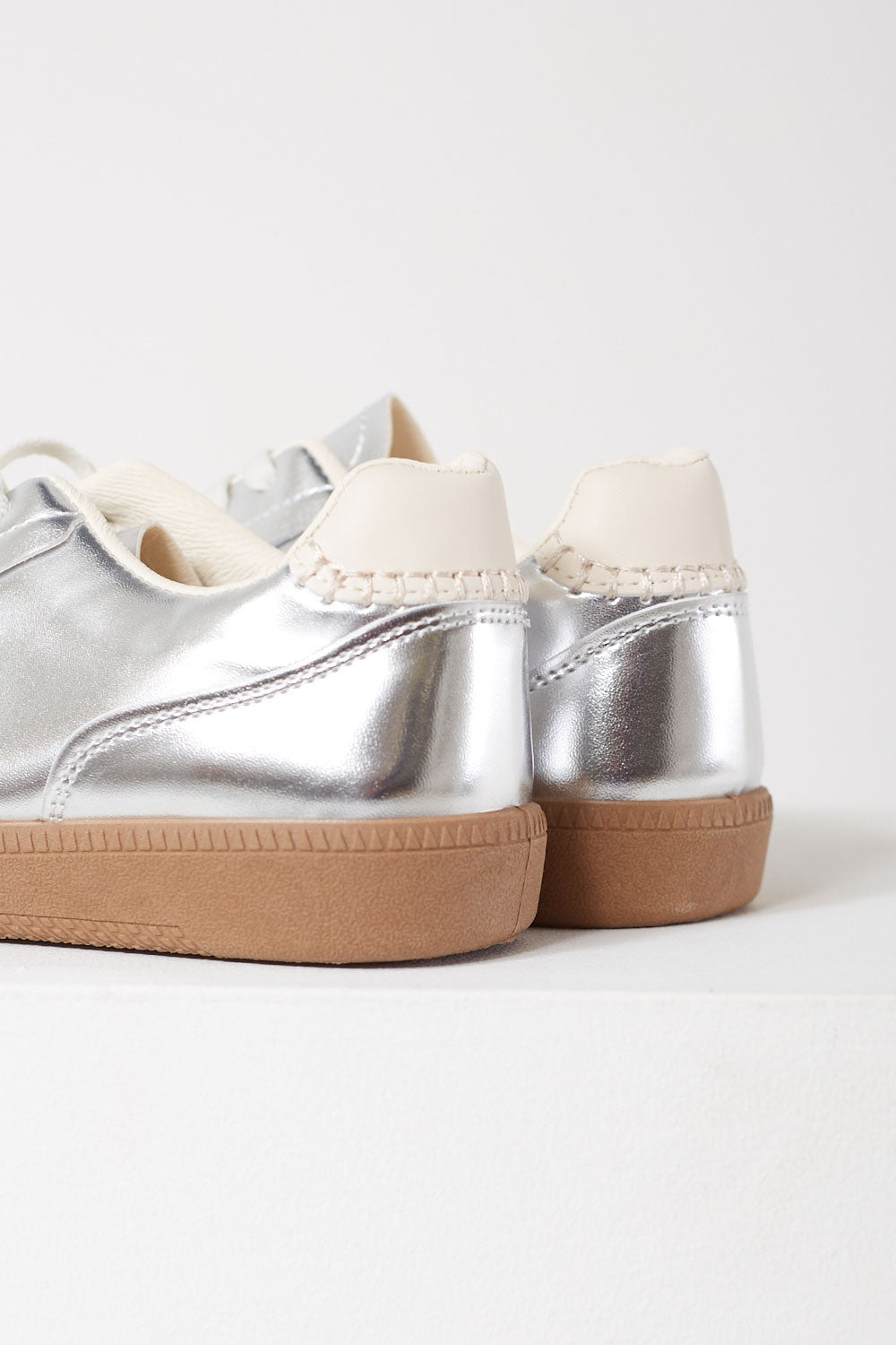 Lia Metallic Trainers in Silver