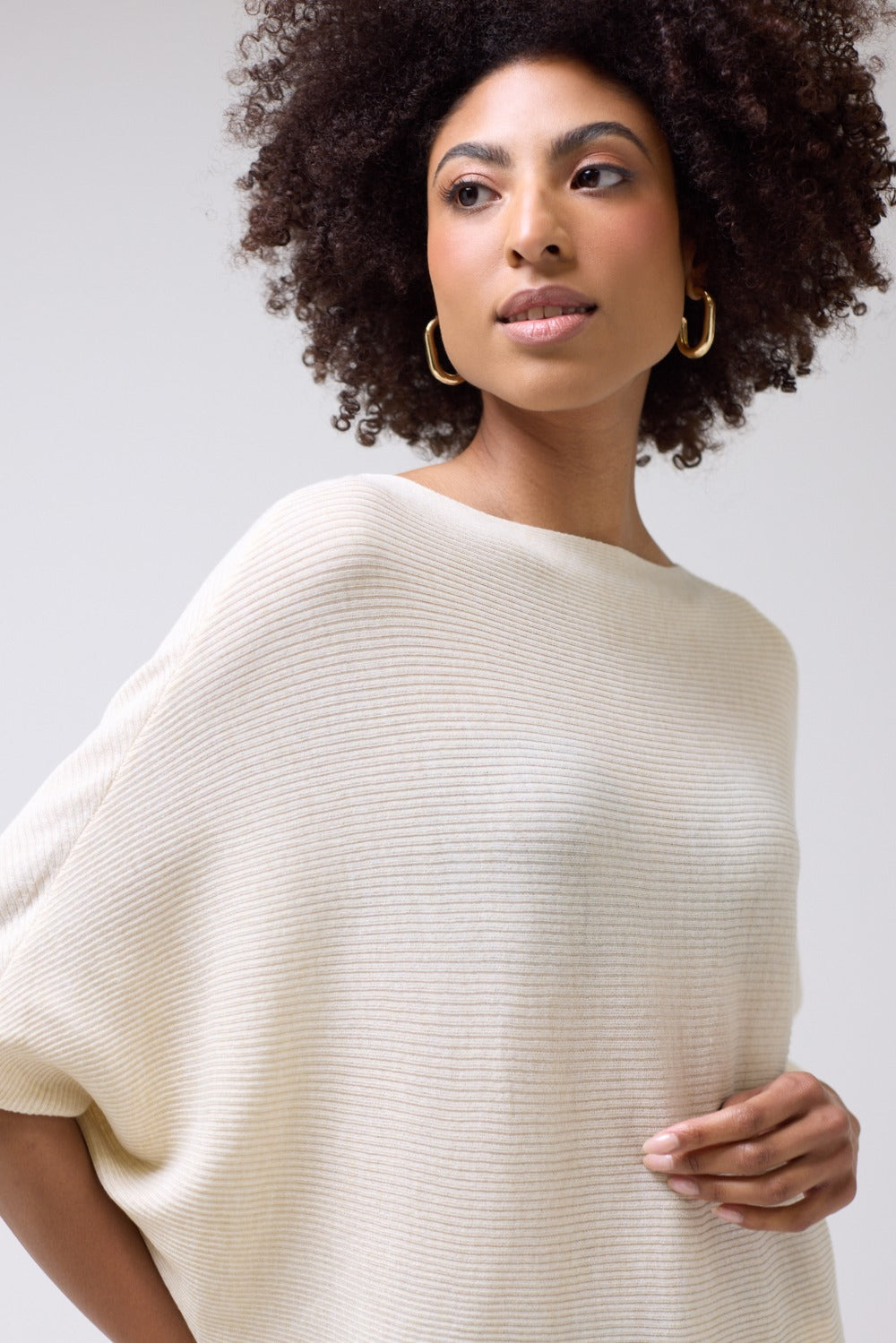 New Batwing Sleeve Top in Cream