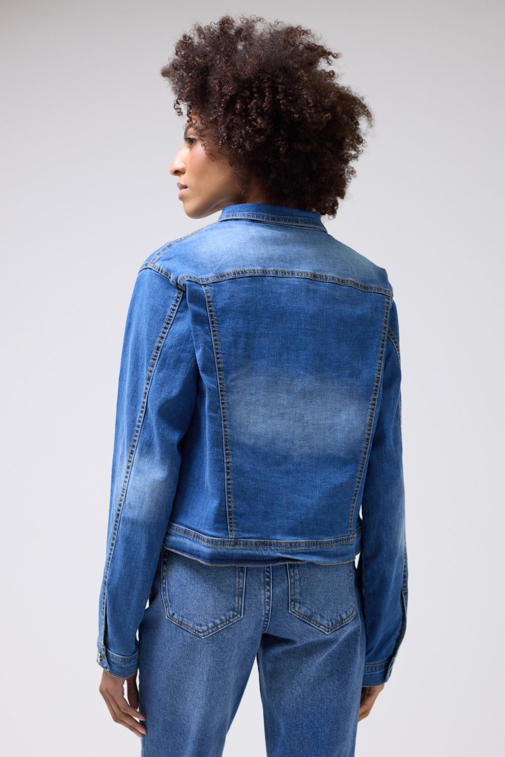 Adriana Denim Jacket in Light Blue