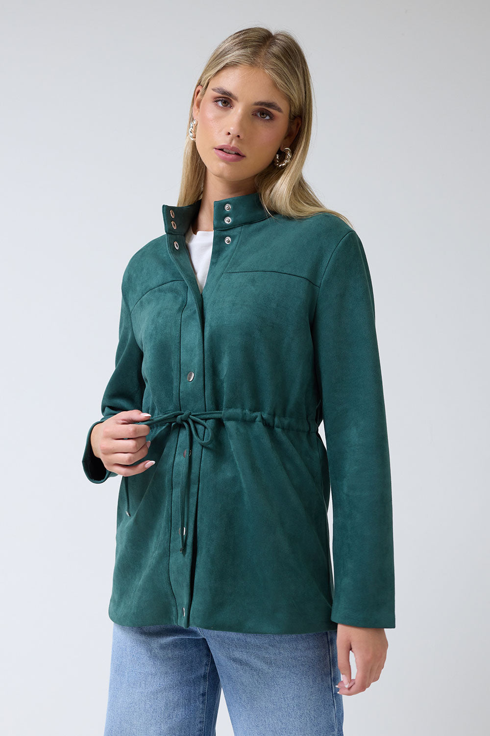 Janine Suede Jacket in Green