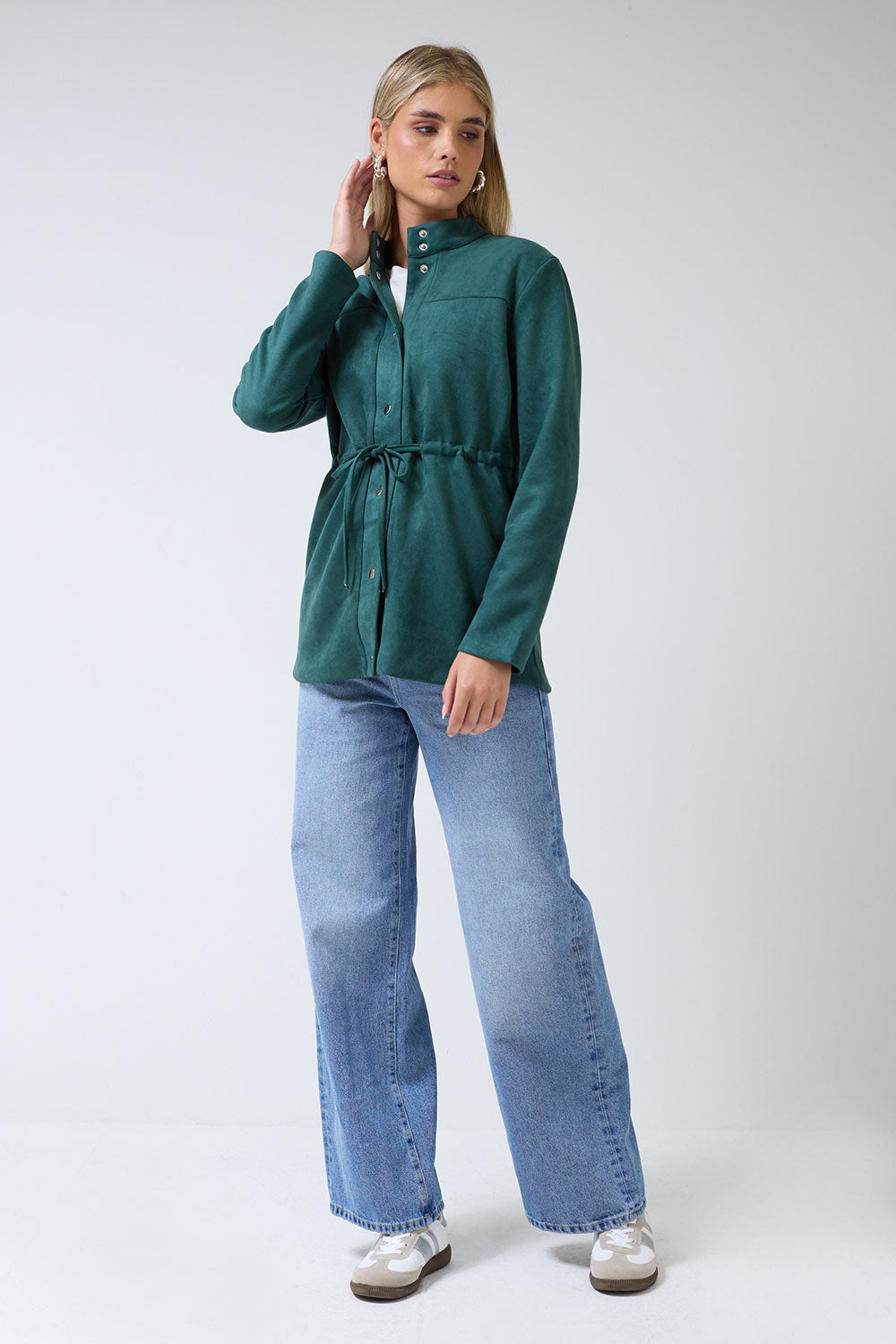 Janine Suede Jacket in Green