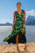Jagger Maxi Wrap Dress in Tropic Green
