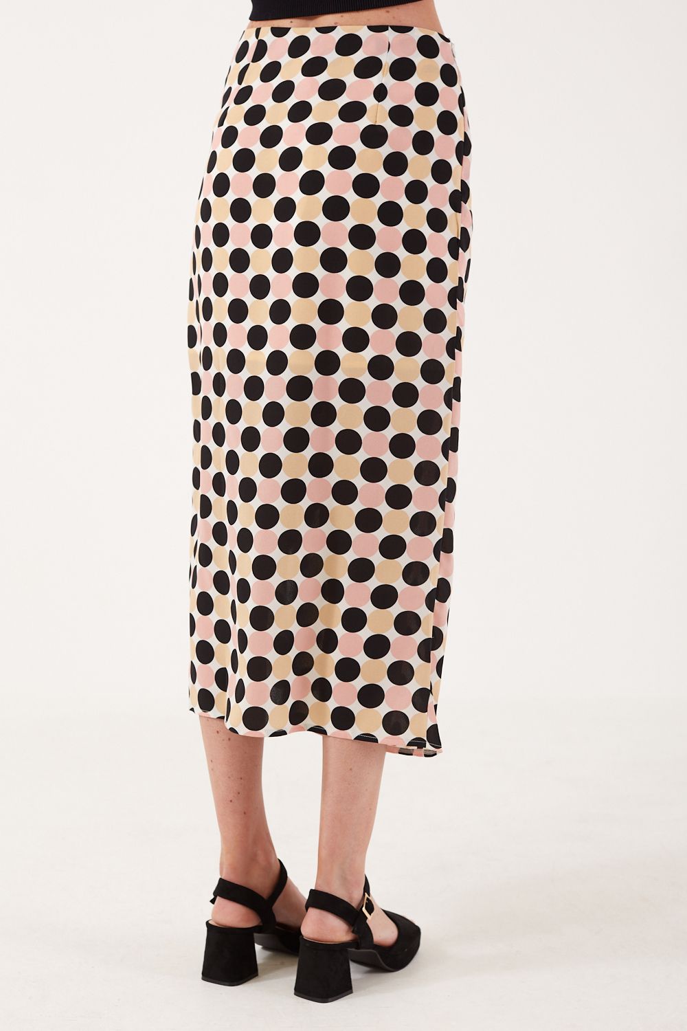 Dotty Wrap Skirt in Pink