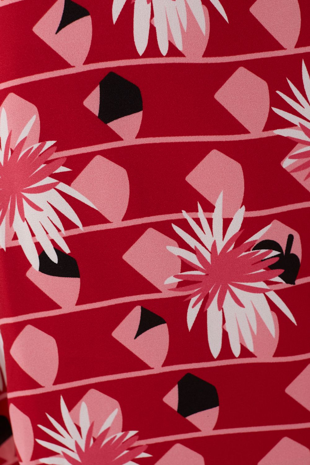 Andrea Abstract Print Midi Dress in Red