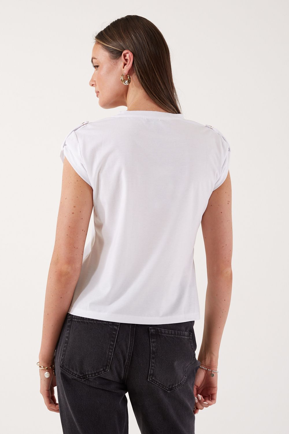 Wanderlust Printed Tee in White