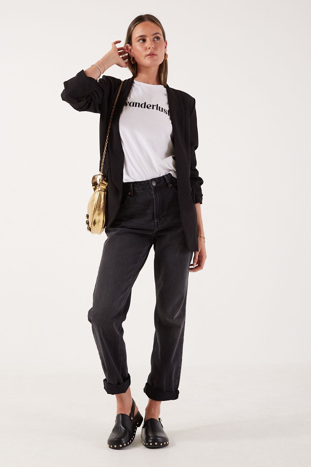 Wanderlust Printed Tee in White