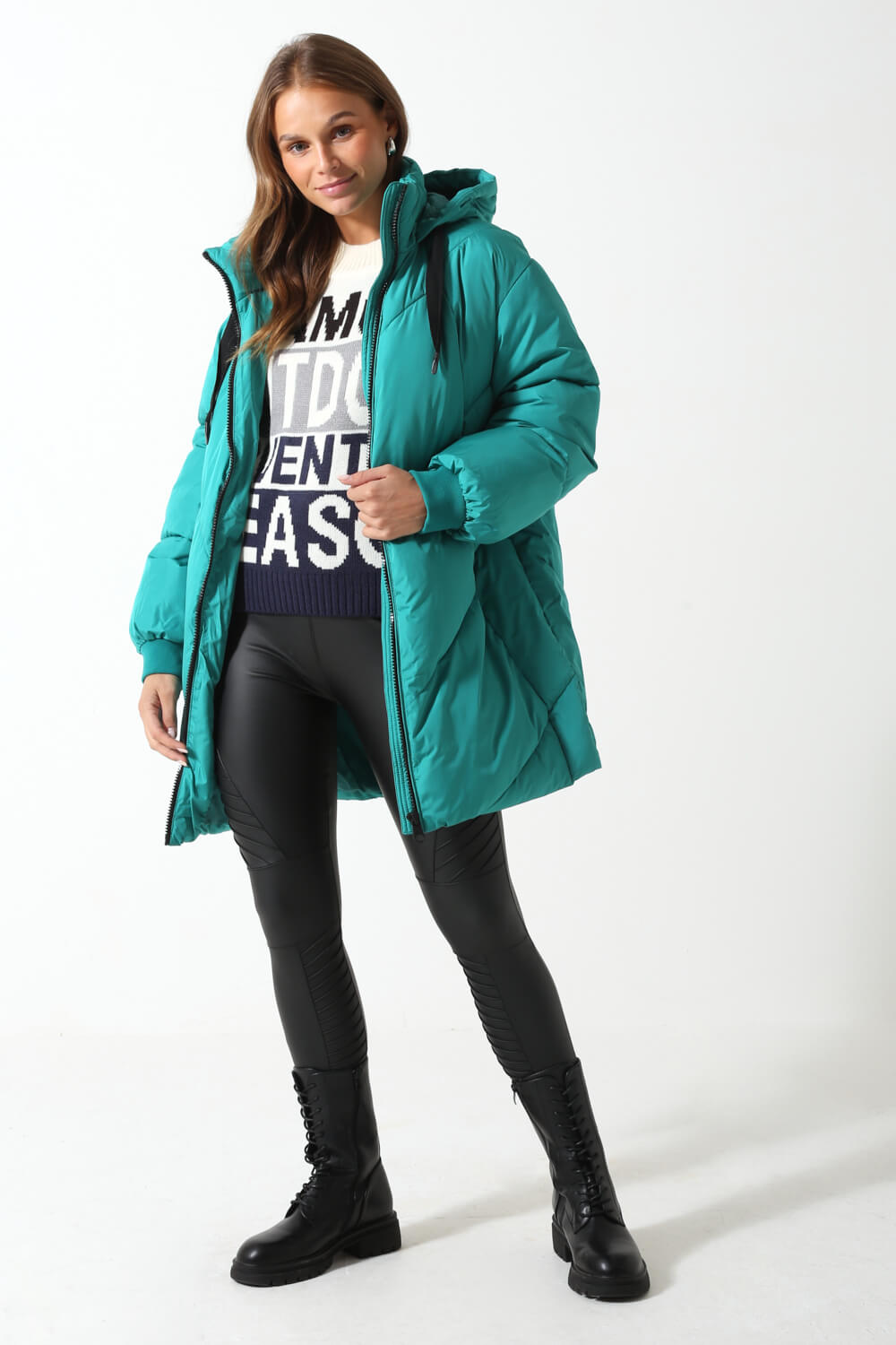 Ski L/S O-Neck Knit Jumper in Ivory