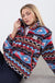 Polly Half Zip Printed Fleece Coral Aztec