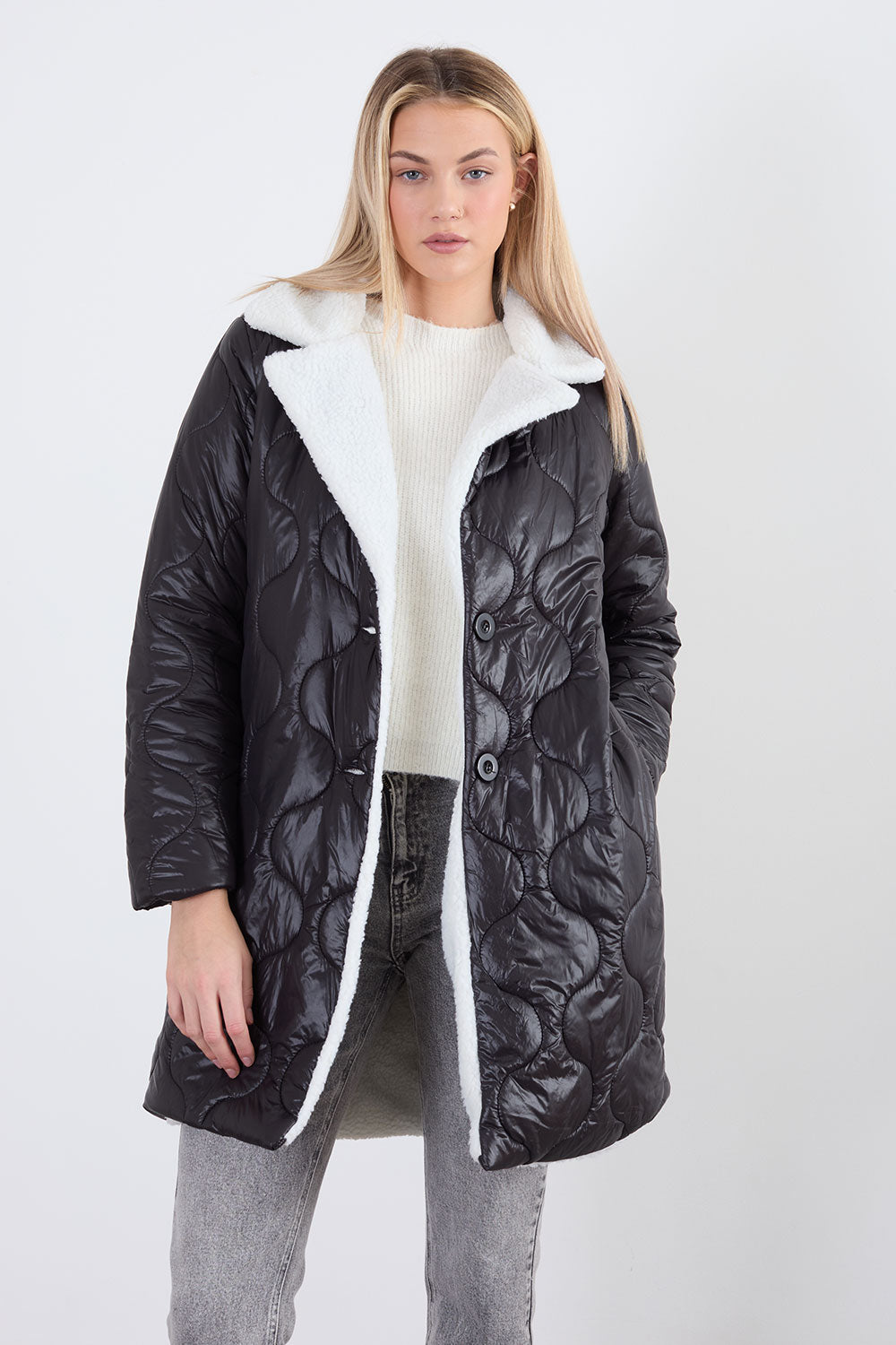 Cora Quilted Black Jacket