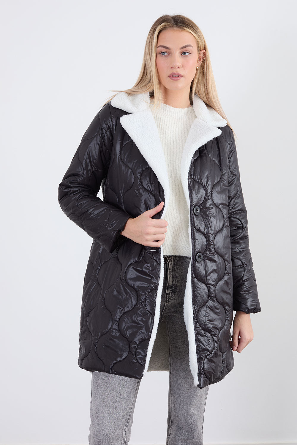 Cora Quilted Black Jacket