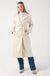 Angela Long Belted Coat in Cream