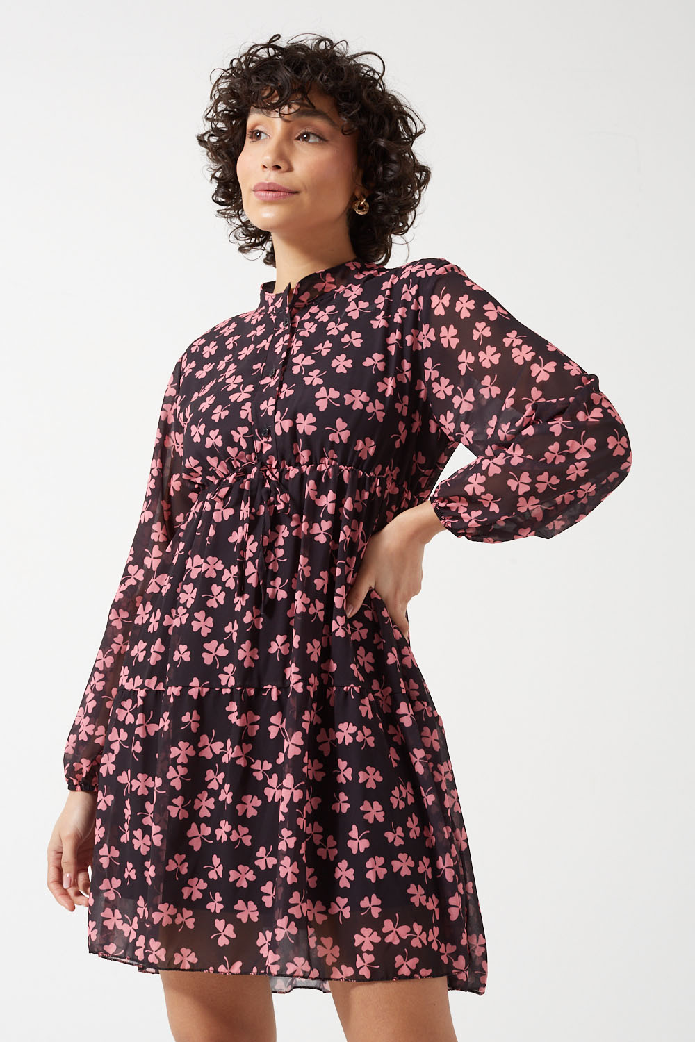 Tiered Dress in Black