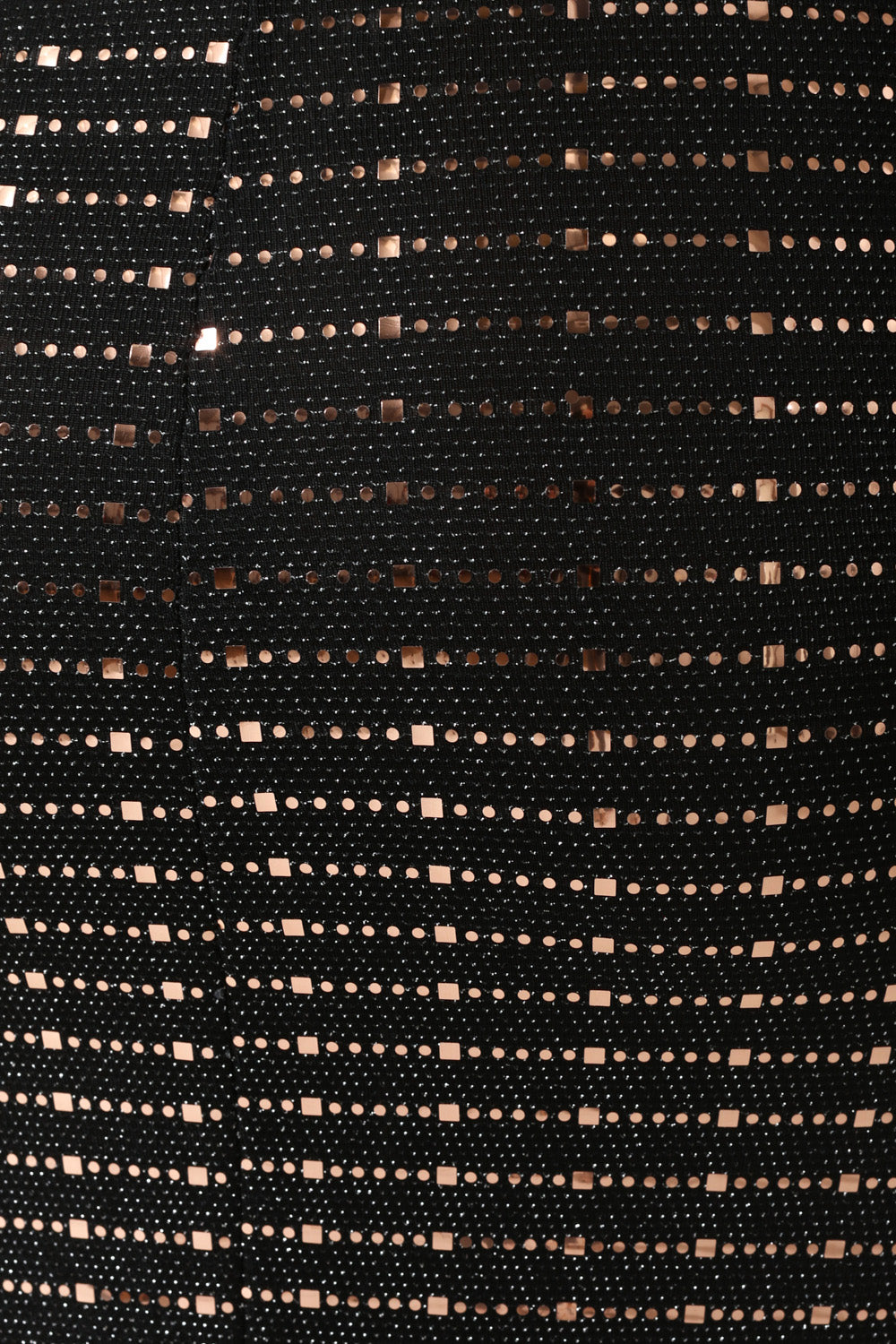 Kim Sequin Midi Dress in Black and Bronze