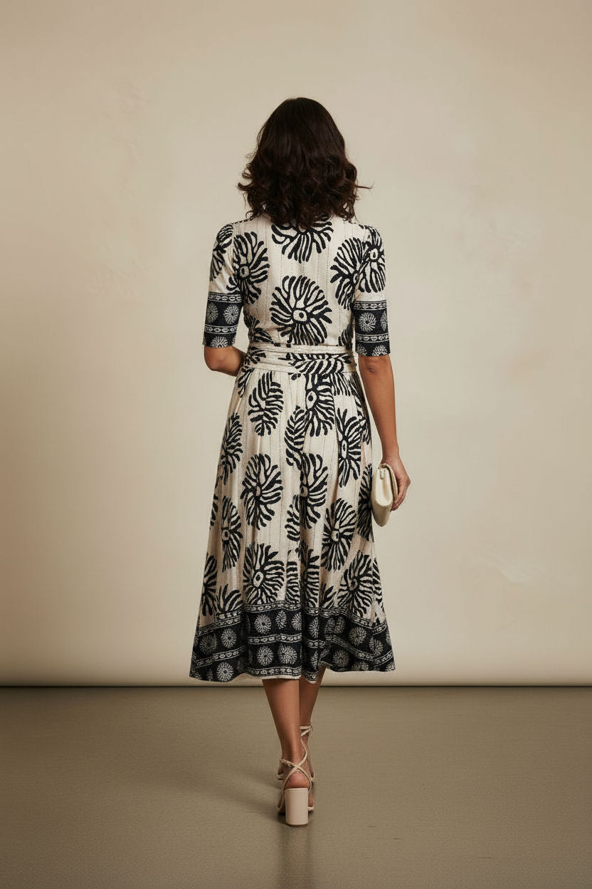 Printed Jersey Wrap Dress
