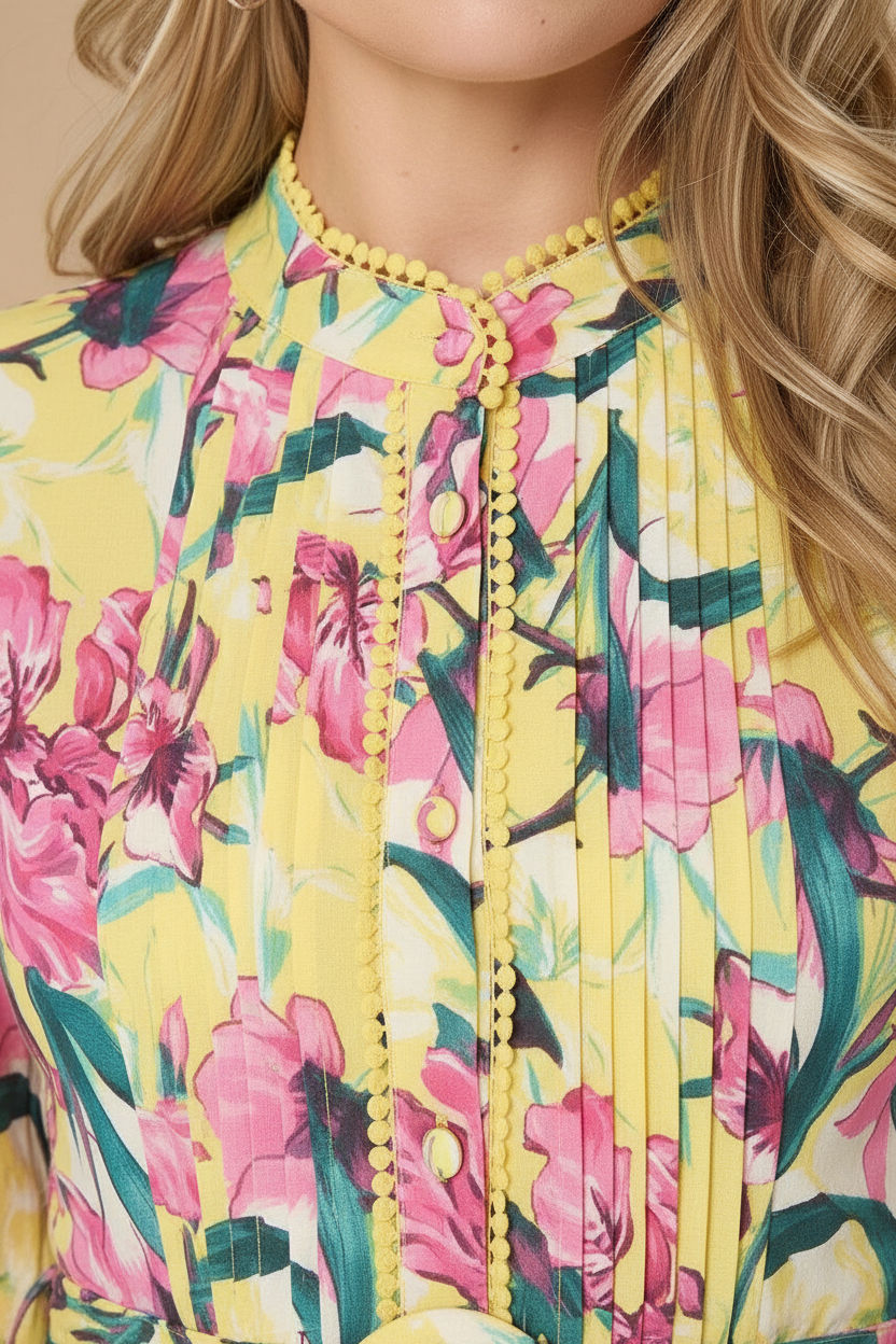 Geneva Printed Mini Shirt Dress